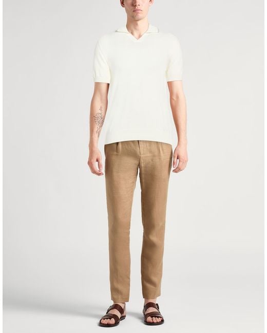 Canali White Polo Shirt Cotton for men
