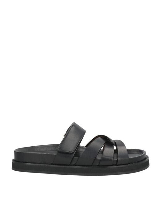 Bobbies Black Sandale
