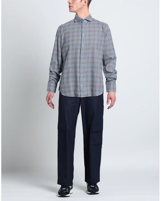 BASTONCINO Blue Shirt Cotton for men