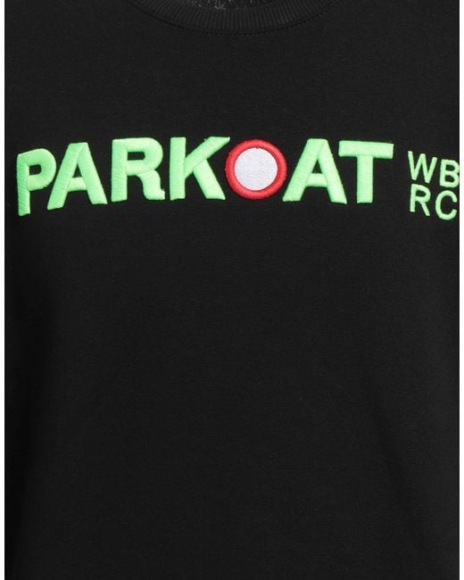 Parkoat Black Sweatshirt Cotton, Polyester for men