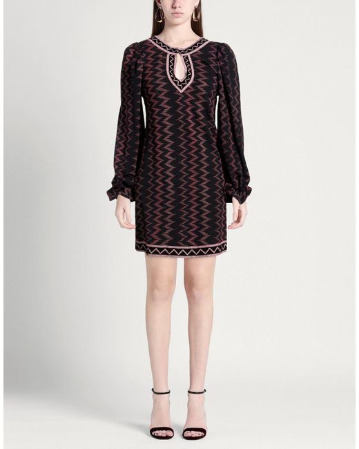 PHO® Firenze Black Mini Dress Cotton, Polyester, Viscose, Metal Fiber, Polyamide