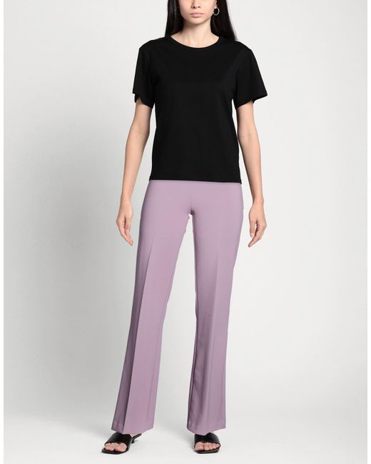 Elisabetta Franchi Purple Mauve Pants Polyester, Elastane