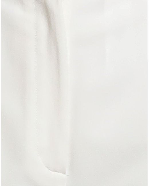 Aglini White Shorts & Bermuda Shorts Polyester, Viscose, Elastane