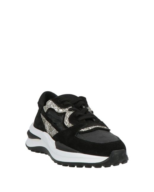 Tosca Blu Black Sneakers Leather, Textile Fibers