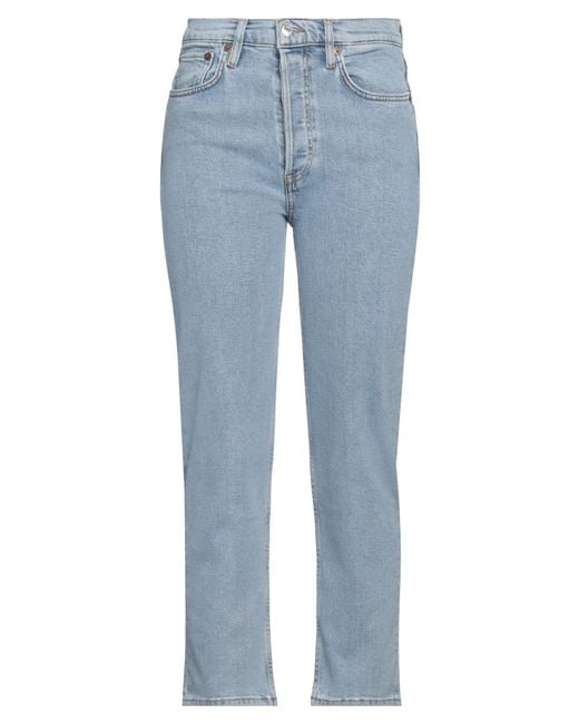 Re/done Blue Jeans Cotton, Polyester, Elastane