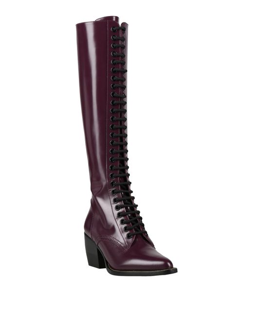 Chloé Purple Boot Leather