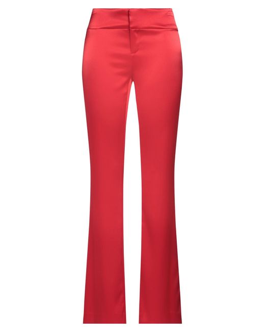 Alice + Olivia Red Pants Triacetate, Polyester