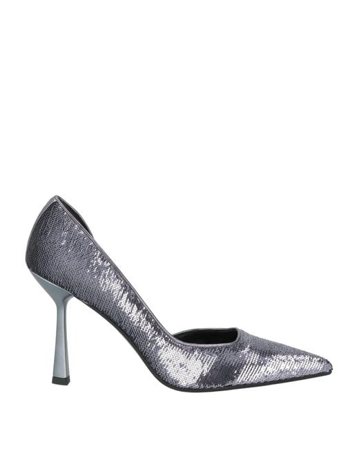 J.A.P. JOSE ANTONIO PEREIRA White Pumps Leather, Textile Fibers