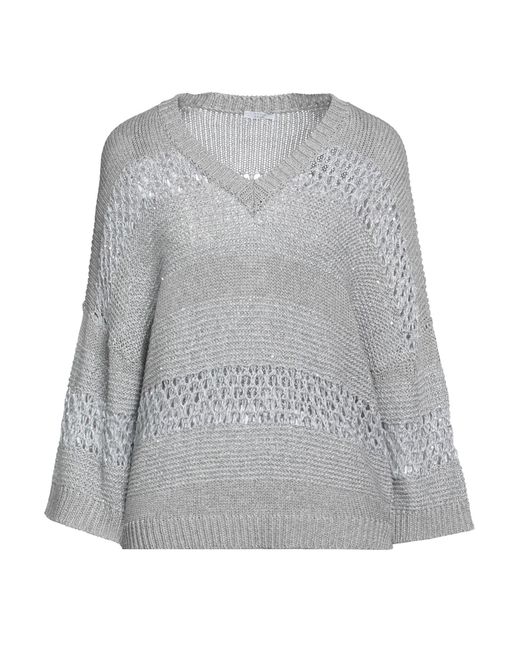 Peserico EASY Gray Sweater Viscose, Polyester, Cotton, Linen