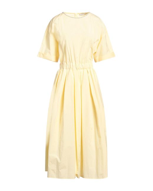 Peserico Metallic Midi Dress Cotton, Polyester