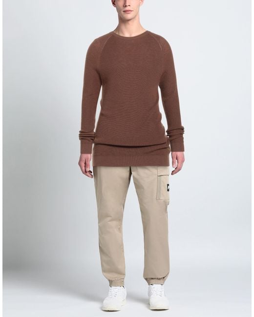 OVER/D Brown Sweater Polyester, Acrylic, Wool for men