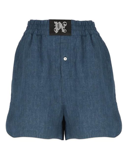 Palm Angels Blue Shorts & Bermudashorts