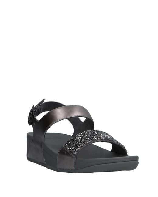 Fitflop Metallic Sandals Soft Leather, Textile Fibers