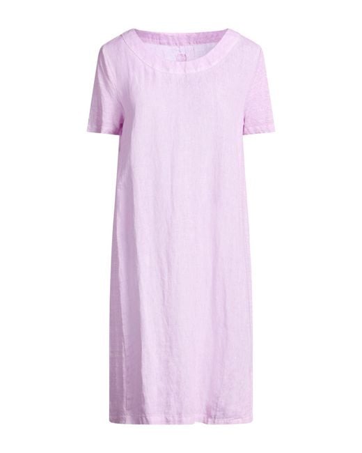 120% Lino Purple Mini Dresses