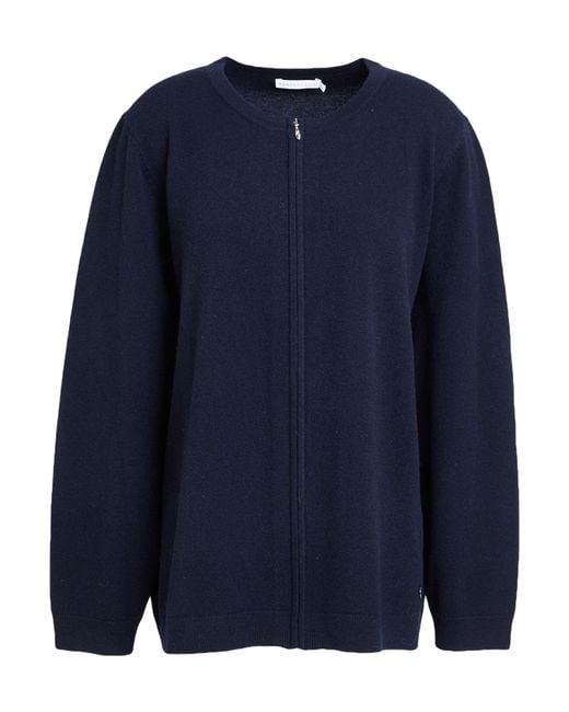 Xandres Blue Midnight Cardigan Wool