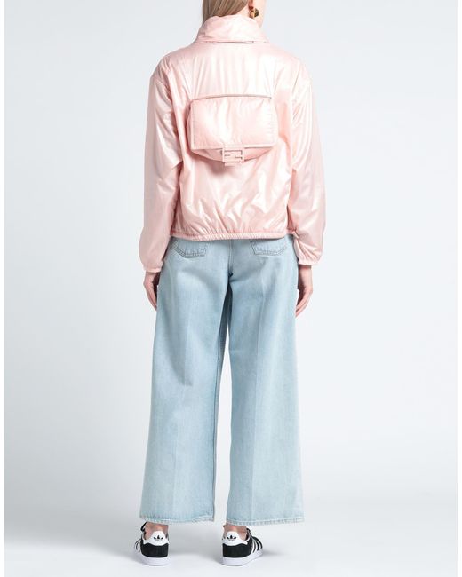 Fendi Pink Nylon Windbreaker Jacket With Baguette Bag