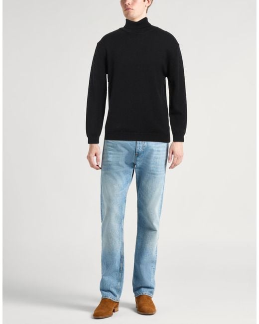 Daniele Fiesoli Black Turtleneck Virgin Wool for men