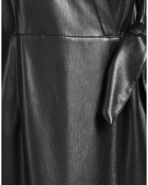 Clips Black Midi Dress Polyester, Polyurethane