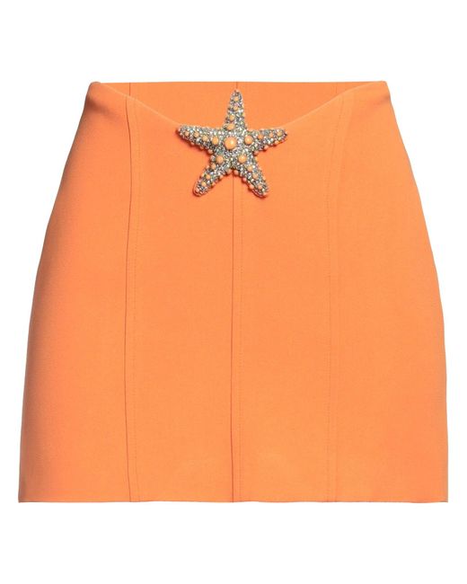 David Koma Orange Mini Skirt