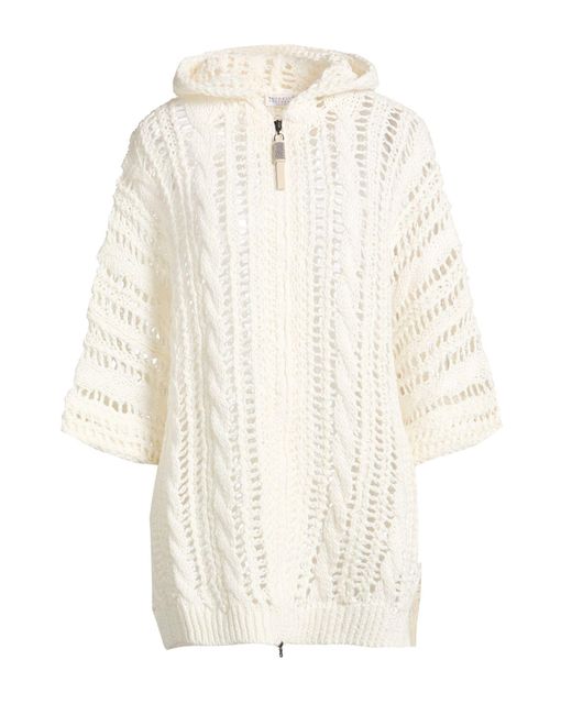 Brunello Cucinelli White Cardigans
