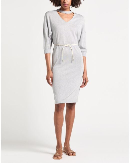 Peserico Gray Midi Dresses