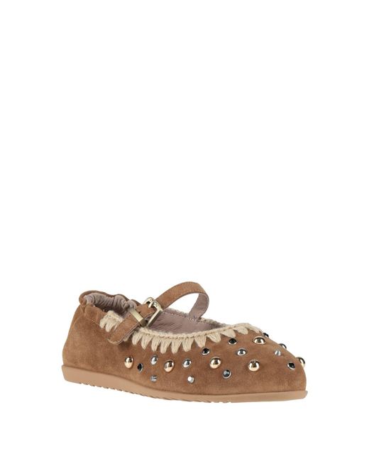 Mou Brown Ballet Flats