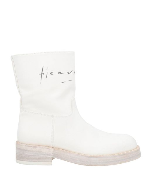 Ann Demeulemeester White Ankle Boots