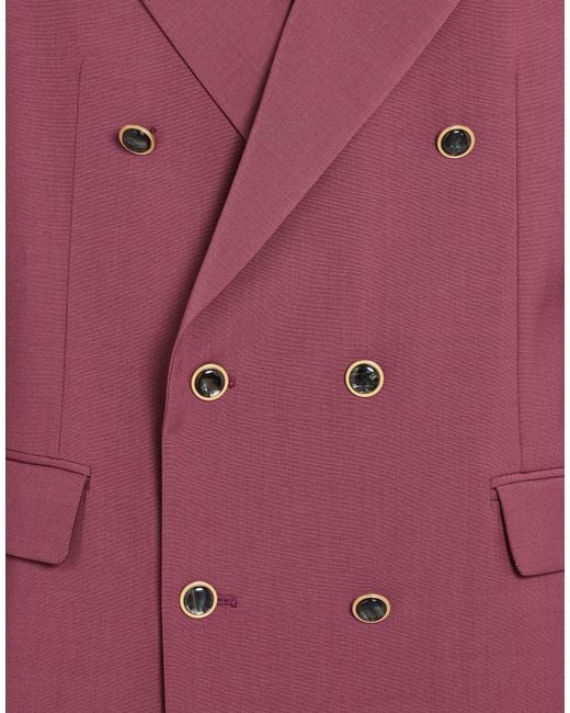 MARSĒM Purple Suit Polyester, Wool, Elastane for men