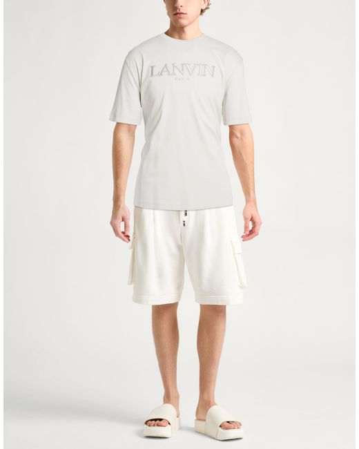 Lanvin White Light T-Shirt Cotton, Polyester for men