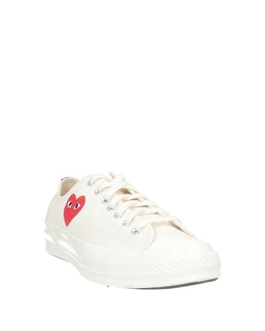 CONVERSE x COMME des GARÇONS PLAY White Ivory Sneakers Textile Fibers for men