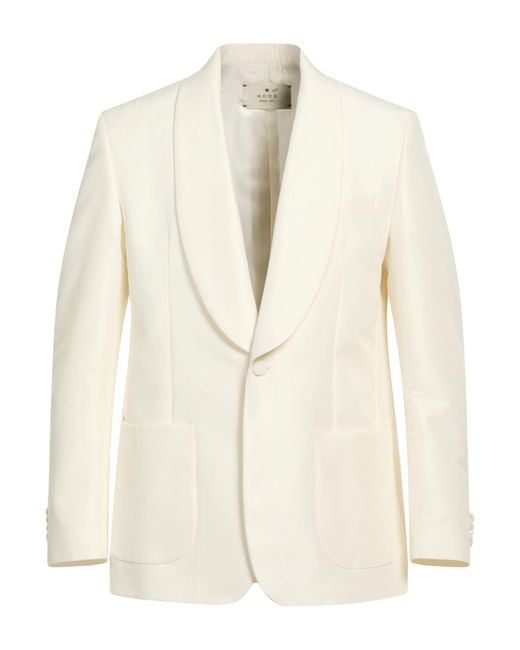 Manuel Ritz Natural Blazer Polyester, Virgin Wool for men