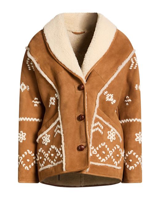 Maje Brown Shearling & Teddy