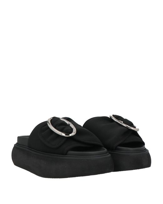 The Attico Black Sandals Textile Fibers