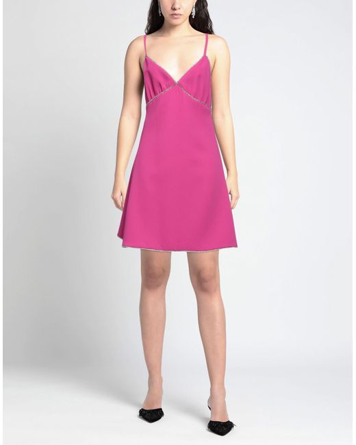 Forte Pink Fuchsia Mini Dress Polyester