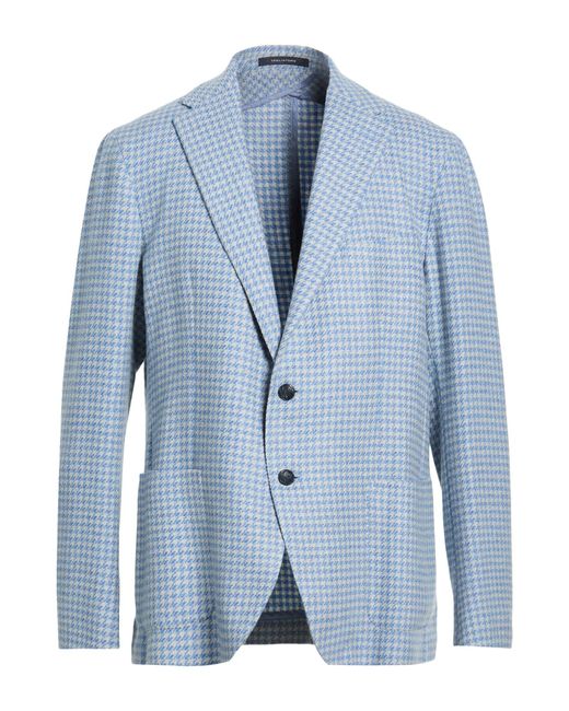 Tagliatore Blue Blazer Virgin Wool, Polyamide for men