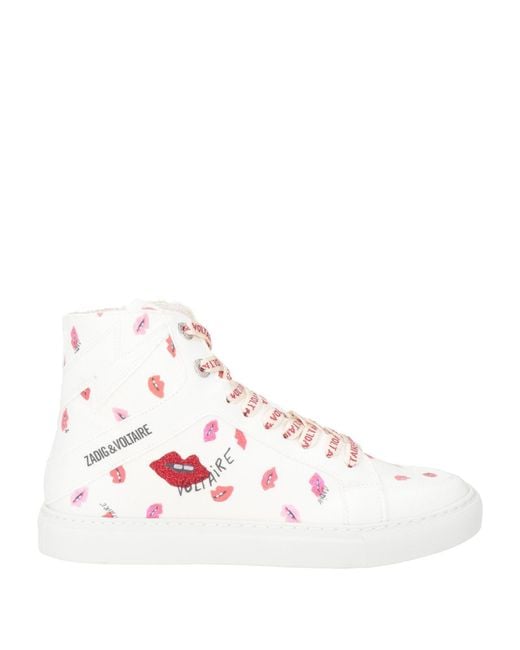 Zadig & Voltaire White Sneakers Textile Fibers