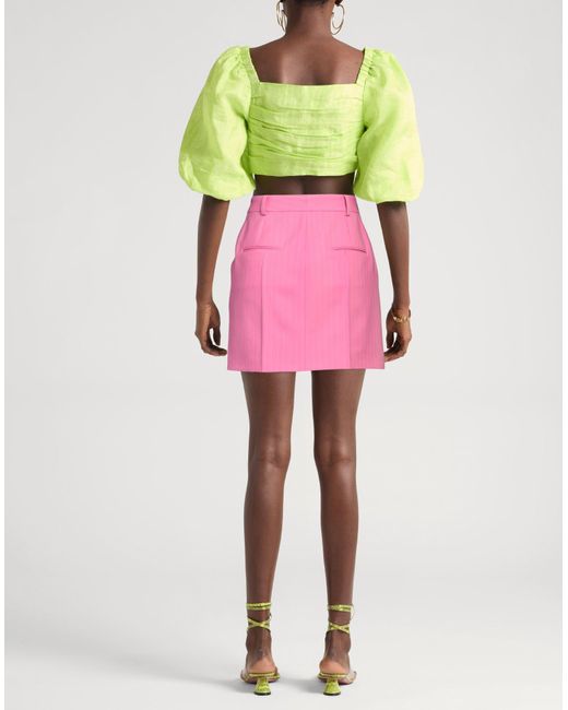 GIUSEPPE DI MORABITO Pink Fuchsia Mini Skirt Virgin Wool, Elastane