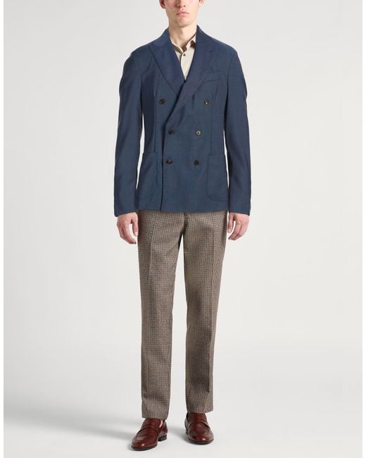 Drumohr Blue Blazer Virgin Wool, Mohair Wool for men