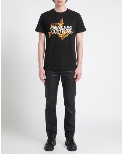 Versace Jeans Couture Black T-Shirt Cotton for men