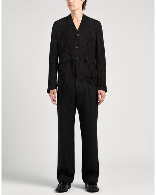 Uma Wang Black Blazer Cupro, Viscose for men