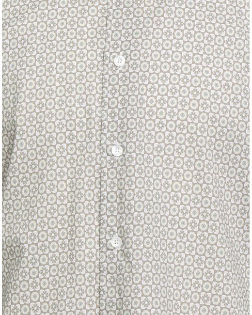 Fedeli Gray Shirt Cotton, Elastane for men