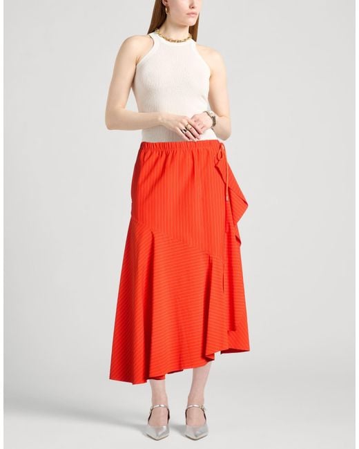 High Red Midi Skirts