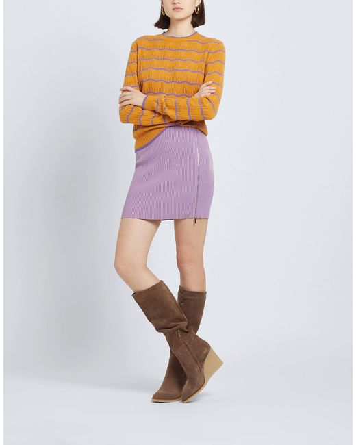 8 by YOOX Purple Mini Skirt