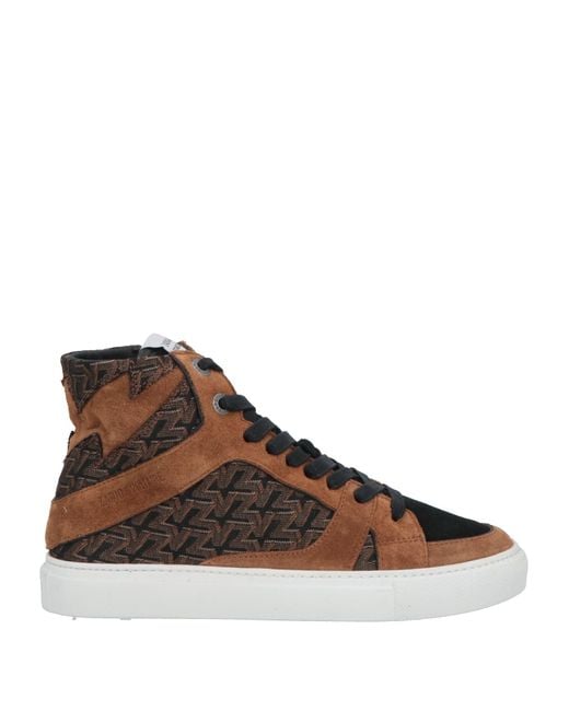 Zadig & Voltaire Brown Sneakers Leather, Polyester