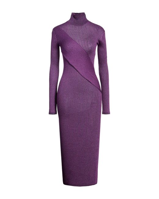 BCBGMAXAZRIA Purple Midi-Kleid