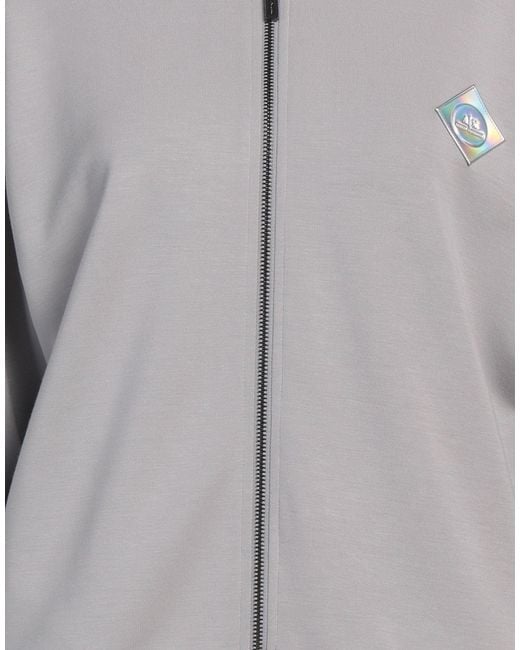 ARMANI EXCHANGE Gray Light Sweatshirt Polyester, Modal, Elastane