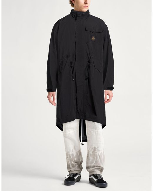 Refrigiwear Black Overcoat & Trench Coat for men
