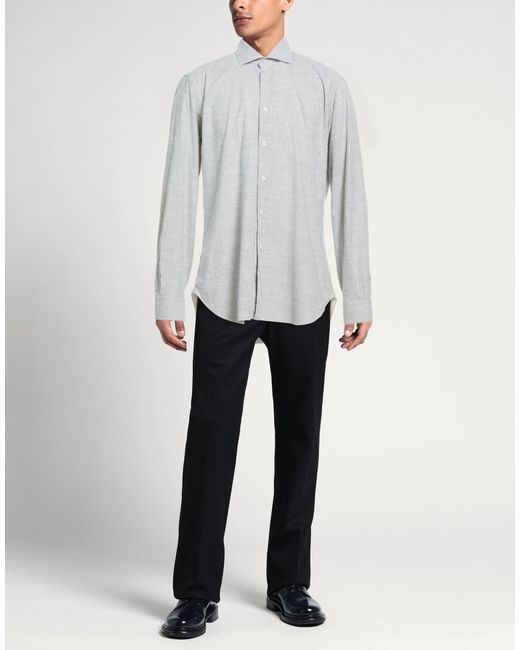 Barba Napoli White Culto Midnight Shirt Cotton for men