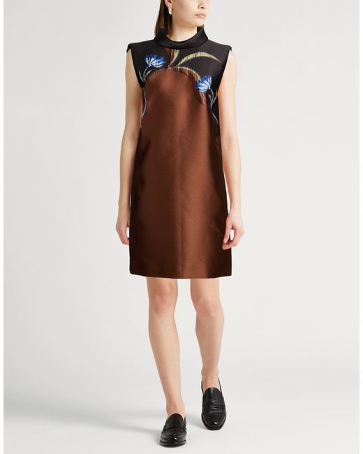 Dorothee Schumacher Brown Mini Dress Polyester, Polyamide