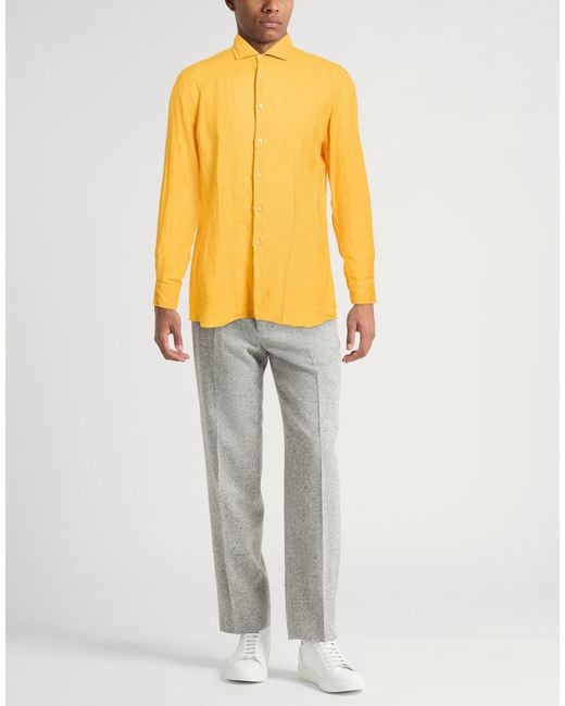 Xacus Yellow Shirt Linen for men